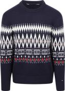 Tommy Hilfiger Fairisle Trui Print Navy