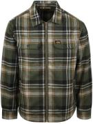 Superdry Overshirt Miller Wool Blend Ruit Groen