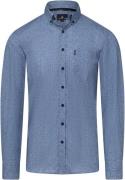 State Of Art Overhemd Print Blauw