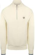 Fred Perry Half Zip Trui Ecru