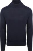 BOSS Turtleneck Trui Avac Wool Blend Navy