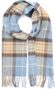 Suitable Sjaal Ruit Merino Wol Beige Blauw -