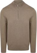Profuomo Half Zip Pullover Luxury Beige