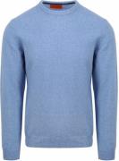 Suitable Lamswol Trui Ronde Hals Lichtblauw