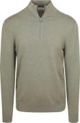 Profuomo Half Zip Pullover Luxury Basic Groen