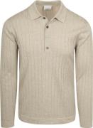 Profuomo Longsleeve Poloshirt Dropneedle Beige