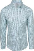 Desoto Overhemd Print Turquoise