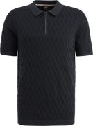 Vanguard Knitted Poloshirt Half-Zip Navy