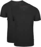 Levi's T-shirt V-Neck Zwart 2Pack