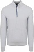 State Of Art Half Zip Trui Melange Lichtblauw