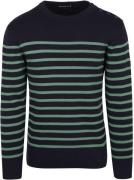 Armor-Lux Groix Trui Strepen Navy Groen