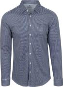 Desoto Shirt Kent Stripes White and Navy Blue