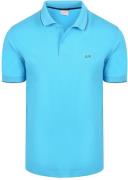 Sun68 Poloshirt Small Stripe Collar Lichtblauw