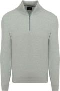 State Of Art Half Zip Trui Melange Lichtgroen