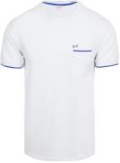 Sun68 Piqué T-Shirt Fluo Stripe Wit