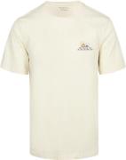 KnowledgeCotton Apparel T-shirt Wit Chest Print