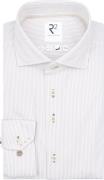R2 Overhemd Knitted Stripes Beige