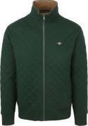 Gant Quilted Vest Donkergroen