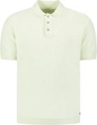 No Excess Knitted Slub Poloshirt Lichtgroen