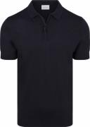 Suitable Knitted Half Zip Polo Dan Navy