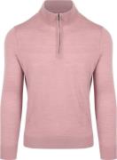 Suitable Merino Half Zip Trui Roze
