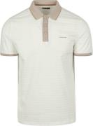 State of Art Poloshirt Jersey Structured Stripe Wit