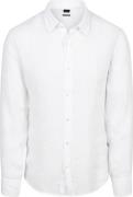 BOSS Relegant Overhemd Linnen Wit