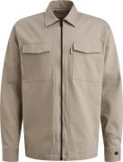 Cast Iron Tech Overshirt Zip Beige