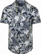 Desoto Short Sleeve Overhemd Festival Navy Groen