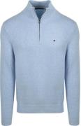 Tommy Hilfiger Half Zip Trui Essential Lichtblauw