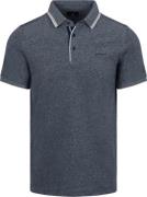 State of Art Poloshirt Tipping Cotton Linen Navy