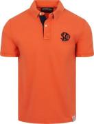 Superdry Polo Piqué Monogram Oranje
