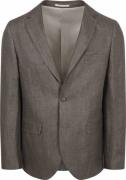 Suitable Blazer Linen Twill Bruin