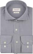 Profuomo Overhemd Linnen Blauw