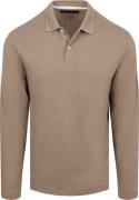 Marc O'Polo Longsleeve Polo Cotton Linen Taupe