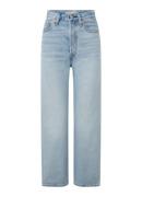 Levi's Ribcage high waist straight leg cropped jeans met lichte wassin...