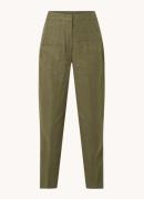 Whistles High waist tapered fit pantalon van linnen