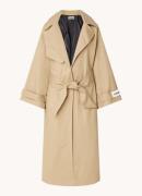 Laagam Londres trenchcoat met strikceintuur