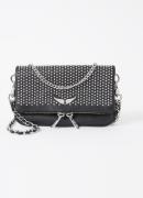 Zadig&Voltaire Rock Nano Dotted clutch van leer met studs