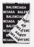 Balenciaga All over sjaal in wolblend met logoprint