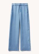 Benetton High waist loose fit pantalon van chambray