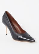 Reiss Gwyneth pump van leer met structuur