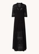 Zadig&Voltaire Memphis maxi jurk met crochet en strikkraag