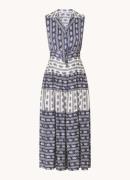 Sandro Maxi jurk met paisley dessin en cut-out detail