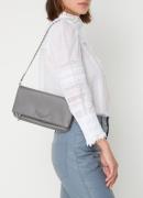 Zadig&Voltaire Rock Grained clutch van leer met afneembare schouderrie...