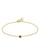 Diamond Point Geelgouden armband, 0-13 ct granaat, Joy