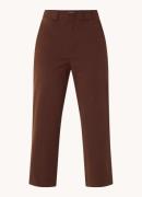 Benetton High waist straight fit cropped pantalon met steekzakken