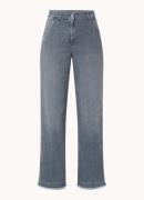 Penn & Ink High waist straight leg jeans met gekleurde wassing