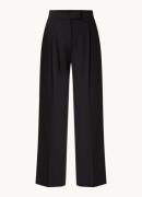 Calvin Klein High waist wide fit pantalon van crêpe met steekzakken