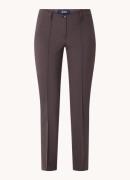 Gardeur High waist slim fit cropped pantalon met persplooi